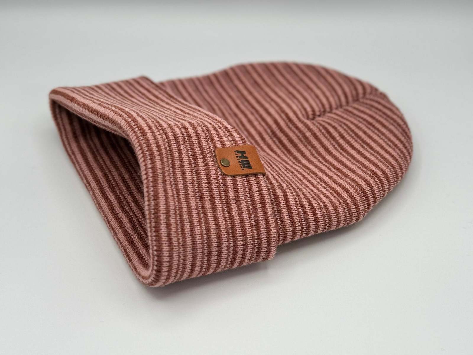 HAAKWEAR Traditional Contrast Cuffed Beanie / Hat - Burgundy / Pink, Mad... - $29.00