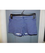 J. Khaki Kids Blue/White Striped Stretch Shorts Size M Girl&#39;s NEW - £16.01 GBP