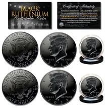 2022 Genuine Black Ruthenium Jfk Kennedy Half Dollar 2-Coin Set Both P &amp; D Mint - $18.66