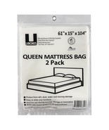 Uboxes Queen Mattress Moving Cover, 2 Pack, clear, 61 x 15 x 90, QUEENCO... - $25.99