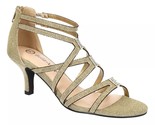 Bella Vita Women Strappy Kitten Heel Sandals Karlette Size US 7W Gold Gl... - £27.37 GBP