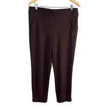Chicos 2 Fabulously Slimming Ankle Pants Womens Large 12 Brown Cropped P... - £23.57 GBP