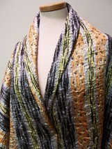 4yds Silk Face Couture Matelasse Coat Suit Fabric Stunning Gold Blk Off White - £126.42 GBP