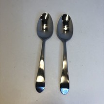 Pfaltzgraff Salisbury Satin 2 Oval Place Spoons 18/0 Flatware 7.5&quot; - $9.89