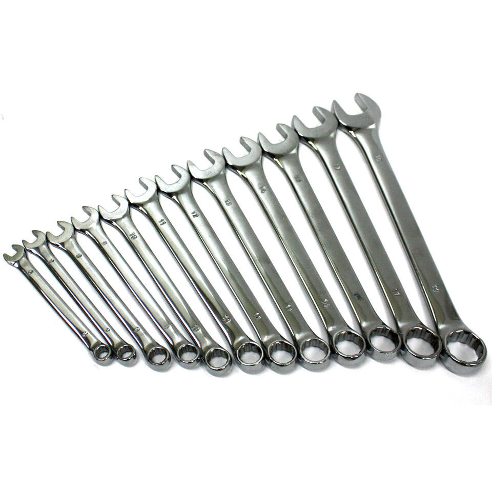 12 Piece Metric Combination Wrench Set Polished Spanner Tool 12 Points - $28.04