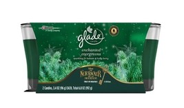 Glade Glass Jar Candle, Enchanted Evergreens, Pack of 2, 3.4 Oz. Each - £18.70 GBP