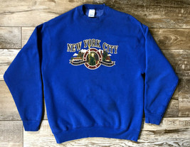 Vintage New York City Sweatshirt - Salem Sportswear Blue Long Sleeve Size XL - £105.12 GBP