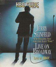 ORIGINAL Vintage Aug 1998 HBO Guide Magazine Jerry Seinfeld I&#39;m Telling You - £38.91 GBP