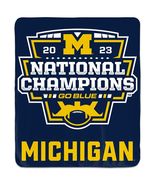 Michigan Wolverines National Champions Throw Blanket 50&quot; x 60&quot; NEW! - $55.73 CAD