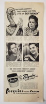 1944 Pacquins Hand Cream Vintage WWII Print Ad My Poor Hands - £7.82 GBP