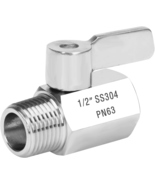 Shower Flow Control Valve - 1/2&quot; NPT Thread Stainless Steel 304 Shut off... - $28.18 CAD