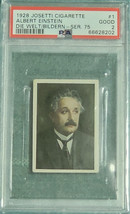1928 Josetti Cigarette Albert Einstein Die Welt/Bildern Serie 75 #1 PSA ... - $1,499.99