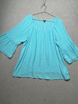 Talbots Womens Gauze Blouse Plus Size 2X Flare Sleeve Summer Causal Lightweight - $34.88