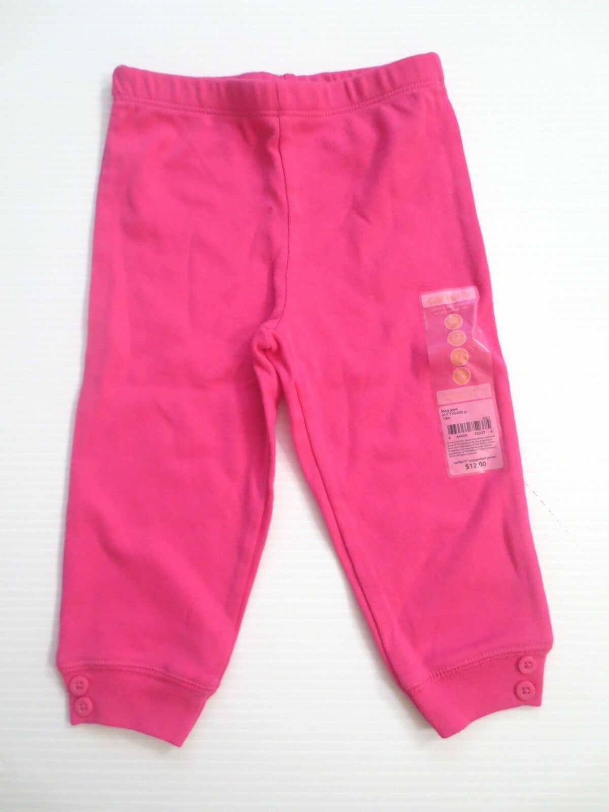 Carters Girls Pink Long Pants - Size 12 Months - NWT - £2.39 GBP