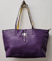 Varsity Colors Large Purple Carry All Tote Handbag LSU Tigers + Wristlet - £24.62 GBP