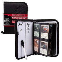 Monster Deluxe 4 Pocket Trading Card Leather Album - Zipper Closure - £16.95 GBP