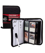 Monster Deluxe 4 Pocket Trading Card Leather Album - Zipper Closure - £16.19 GBP