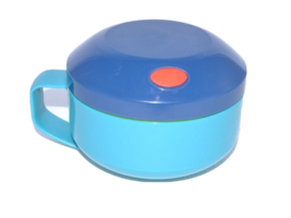 Aladdin Thermos Lunch Box Soup Bowl Built-In Spoon Blue Green 12oz Insulated - $14.99