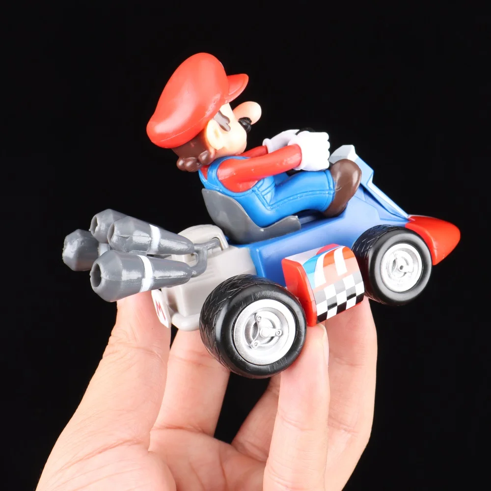 13cm Super Mario Pull Back Car Mario Bros Yoshi Luigi Bowser Peach