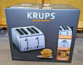 Krups KH251D51 Stainless Steel Toaster Silver 6 Adjustable Settings 4 Slice NEW! - £45.12 GBP