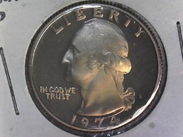 1974 S Gem Proof Washington Quarter With Ultra Cameo Actual Photo Of Coin C483 - $3.02