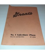 1950s Menu GRANTS Restaurant No. 1 Lakeshore Plaza San Fransisco, CA Del... - £15.64 GBP