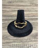 Vintage Gold Tone Wavy Ring Woman’s Size 10 Estate Fashion Jewelry Find ... - €8,45 EUR