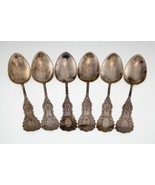 Lot of 6 Antique Coin Silver Teaspoons P.F. Harpel - $237.60
