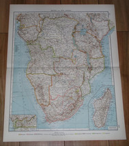 1911 Antique Map Of South / Central Africa / German Colonies Tanzania Namibia - £22.32 GBP