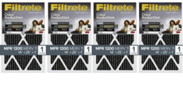 3M Filtrete 14'' W x 25'' H x 1'' D Carbon Pleated Air Filter 11-MERV (4-Pack) - $74.25