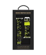 American Exchange Men Rubber Watch Strap 42/44mm Apple Watch Black Lime ... - $12.19