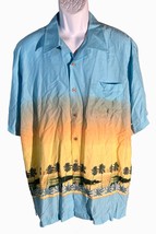 Waikiki Wear Cherokee Clothing Co. Men&#39;s Short Sleeve Button Down Shirt Blue M - £10.91 GBP