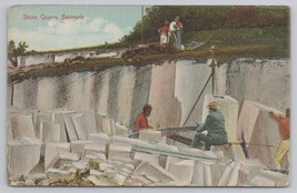 Stone Quarry Bermuda Workers Cutting Stones 1900s Vintage Postcard Germany - £10.80 GBP