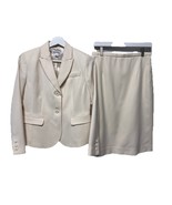 Vintage Pendleton 2Pc Skirt Suit Size 4100% Virgin Wool Ivory Lined Preppy - $94.93 CAD