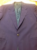 VERSACE v2 Vintage 1990s wool 1 Button suit Blue Sports coat jacket Yes To The - £35.04 GBP