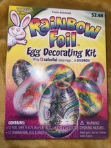 Easter Unlimited Rainbow Foil Colorful Shiny Eggs 12 total Egg Decorating Kit - £5.42 GBP