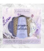 Crabtree &amp; Evelyn Lavender  Gift Set Hand Therapy, Body Wash, Lotion, Loofah NIB - £31.10 GBP