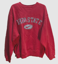 Ohio State Buckeyes NCAA Vintage 90s Nike Big Ten Football Sewn Red Sweatshirt M - £45.18 GBP