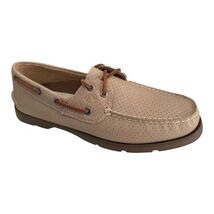 Sperry Men's Size 8.5 Leeward 2 Eye Boat Shoes Perf Off White STS25195 $160 - $50.86