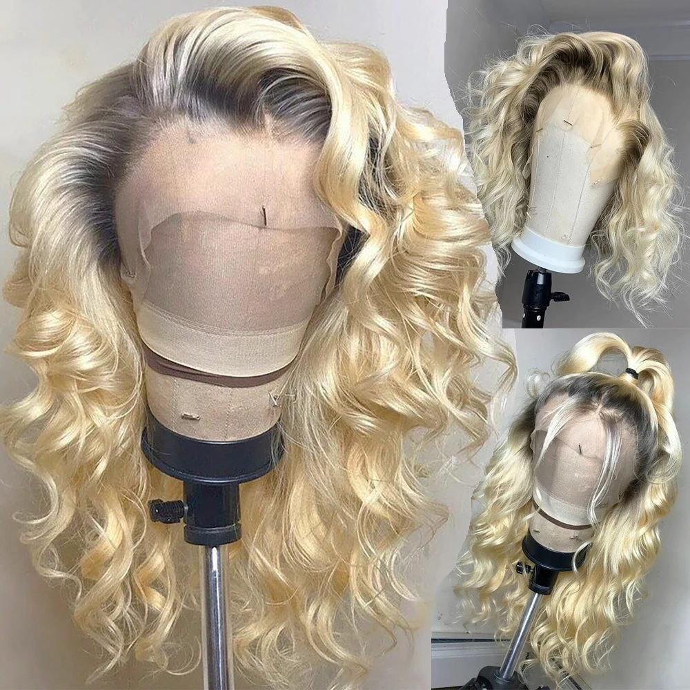 Blonde 13x6 lace frontal wig Human Hair Colored 613 blonde deep water wave HD - £124.03 GBP+