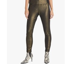 Rachel Roy Womens Large Black and Gold Metallic Skinny Leggings NWT P50 - $39.19