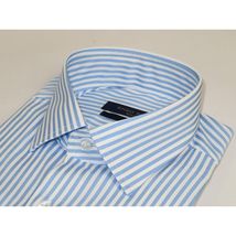 Men's Shirt ENZO PARK Turkey Soft Cotton Wrinkle Resistant Enzo9 Blue Stripe image 5