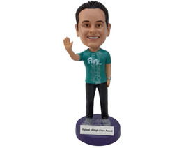 Custom Bobblehead Man Waving While Gorgeous - Leisure &amp; Casual Casual Males Pers - £70.00 GBP