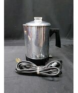 Cornwall Electric 4 Cup Coffee Percolator Model 225, SMALL, CAMPING, WORKS  - $27.59 CAD
