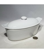 Cook Street 3 Piece Porcelain Butter Boat Solid White Butter Dish EUC - £22.77 GBP
