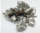 Vintage Sylvia Dahl Neiman Marcus Maple Leaf Alligator Scarf Hair Clip 3... - $14.80