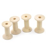 Bluemoona 20 Pcs - Natural Wood Empty Thread Spools Cylinder Craft Ends ... - £7.50 GBP