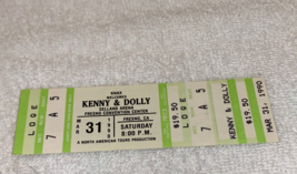 Kenny Rogers Dolly Parton 1990 Original Unused Concert Ticket Selland Arena Ca - £23.96 GBP