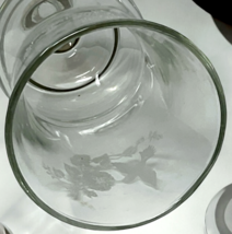 3 HOMCO Etched Hummingbird Floral Glass Peg Votive Candle Holder 5 3/4" image 6