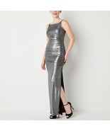 Emerald Sundae Sleeveless Bodycon Silver/Black Dress Juniors Sz L NWT MS... - $38.48
